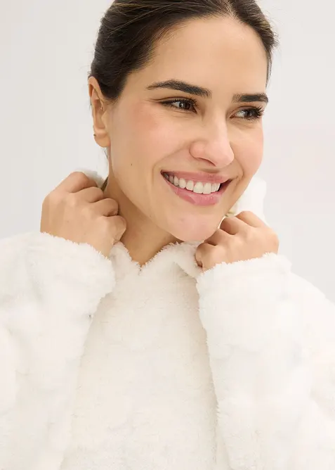 L&aring;ng oversizetr&ouml;ja med hj&auml;rtm&ouml;nster, bonprix