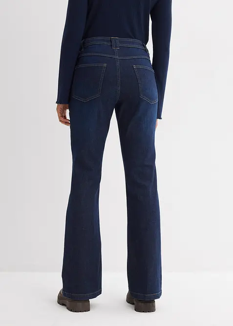 Flared Jeans, High Waist, ekologisk bomull, bonprix