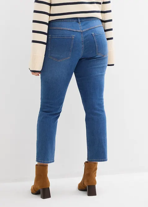 Slim Fit Jeans, Mid Waist, ekologisk bomull, bonprix