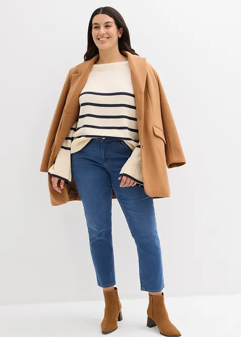 Slim Fit Jeans, Mid Waist, ekologisk bomull, bonprix