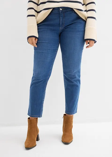 Slim Fit Jeans, Mid Waist, ekologisk bomull, bonprix