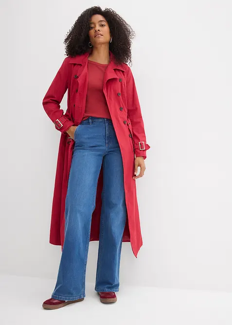 Wide Leg Jeans, High Waist, ekologisk bomull, bonprix