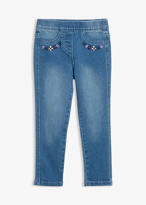 Jeggings med medelh&ouml;g midja och mycket stretch, med res&aring;rlinning, bonprix