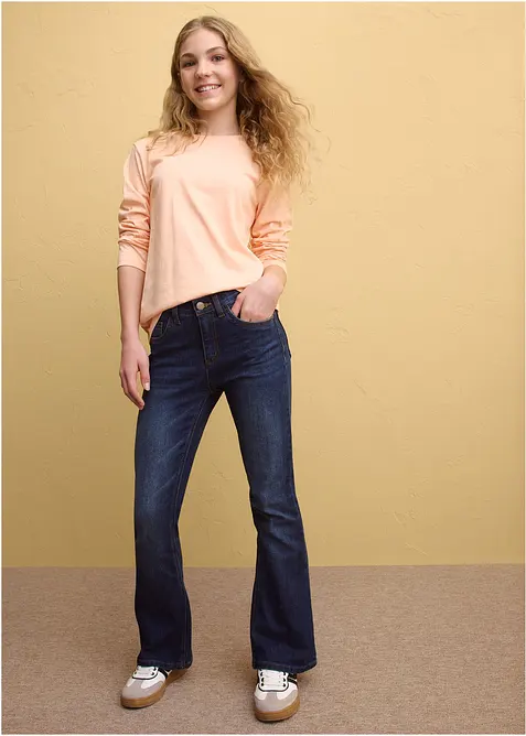 L&aring;ng&auml;rmad T-shirt i ekologisk bomull (3-pack), bonprix