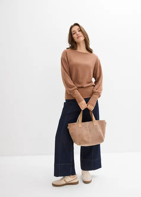 L&aring;ng&auml;rmad topp av viskosmix, bonprix