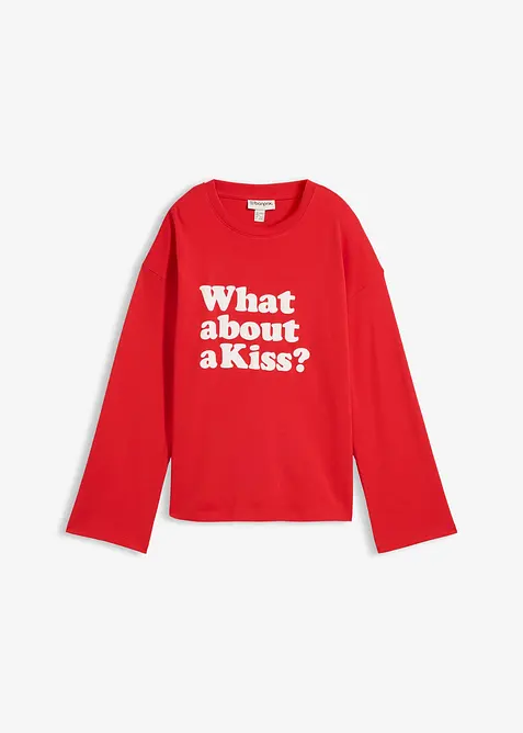 L&aring;ng&auml;rmad topp av tjockt bomullsmaterial, bonprix