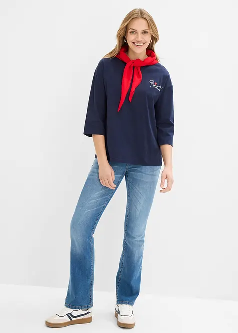 Topp i "boxy" modell av ren bomull, bonprix