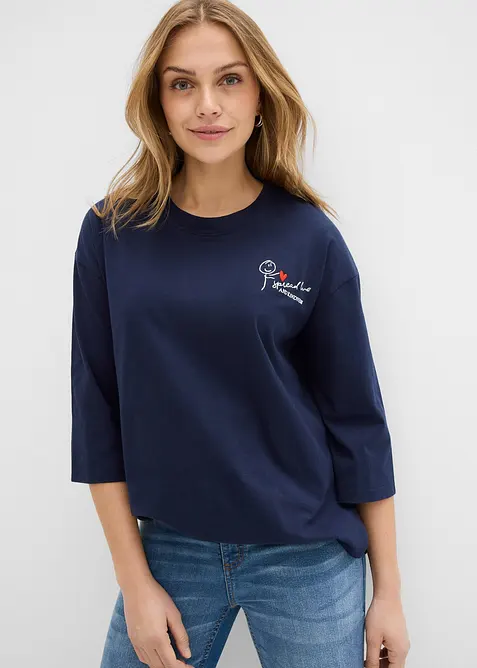 Topp i "boxy" modell av ren bomull, bonprix