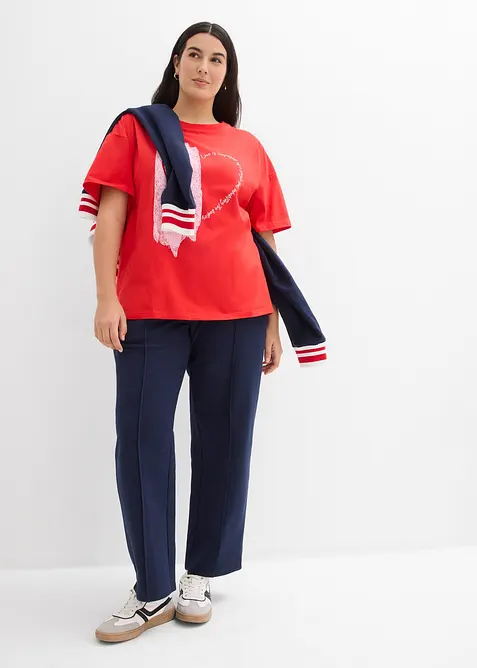 Oversizetopp av elastisk bomullsmix, bonprix