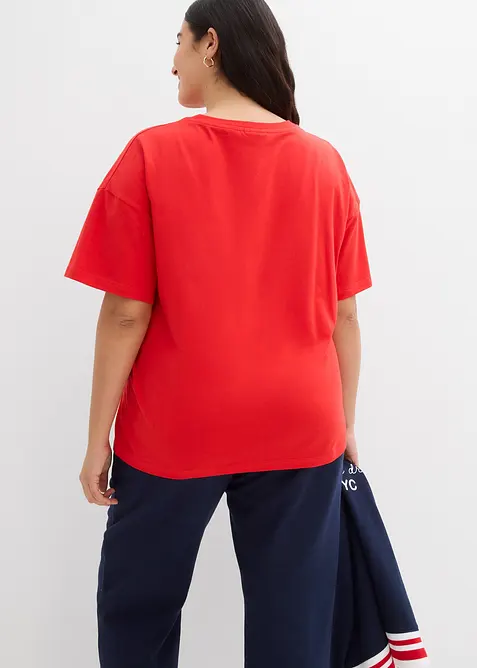 Oversizetopp av elastisk bomullsmix, bonprix