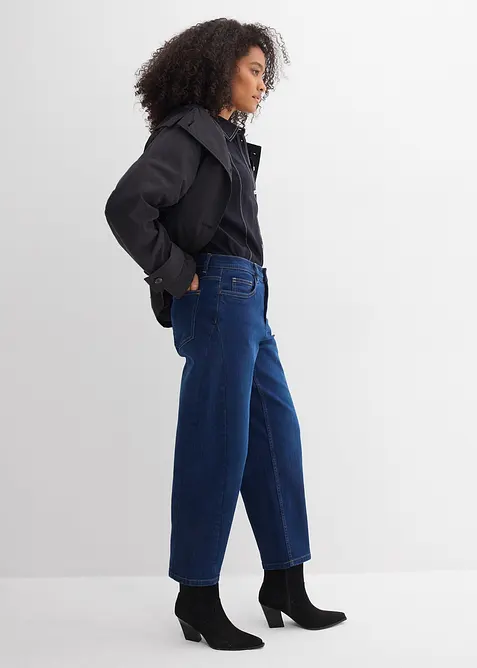 Barrel jeans Mid Waist, med ekologisk bomull, bonprix