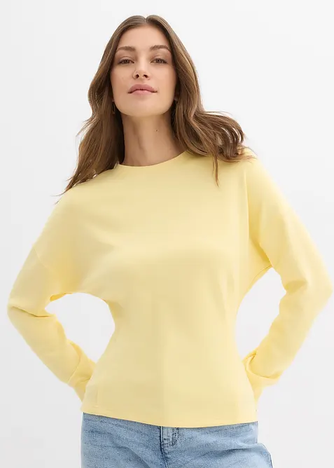 Sweatshirt i insv&auml;ngd modell, bonprix