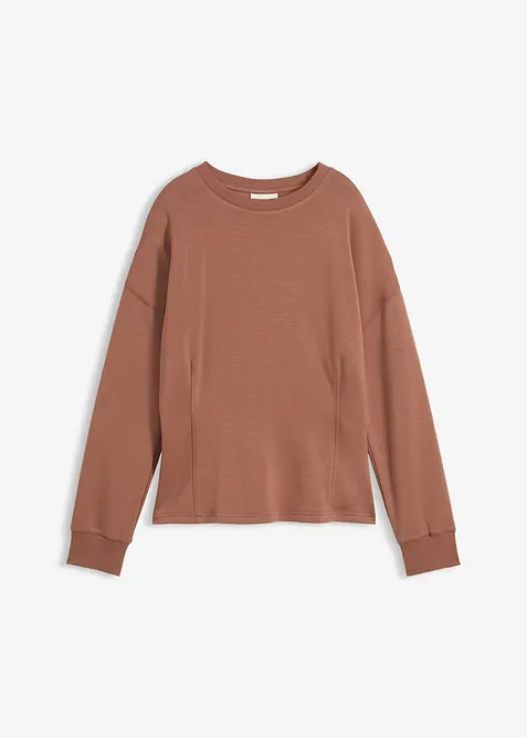 Sweatshirt i insv&auml;ngd modell, bonprix