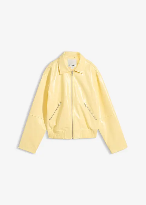 Kort jacka i skinnimitation, bonprix