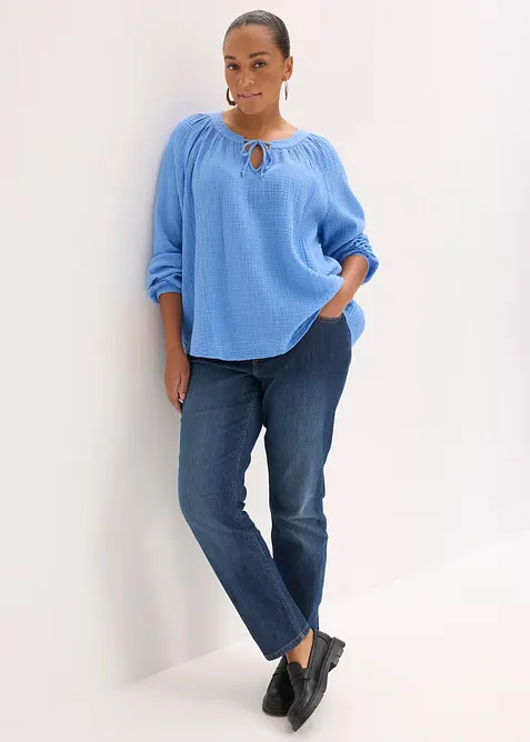 Blustopp av mjuk muslin, bonprix