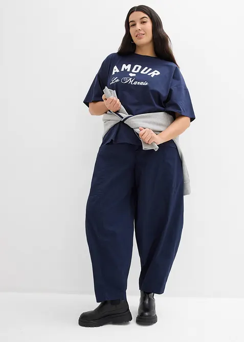 T-shirt av stretchig mix med ekologisk bomull, bonprix