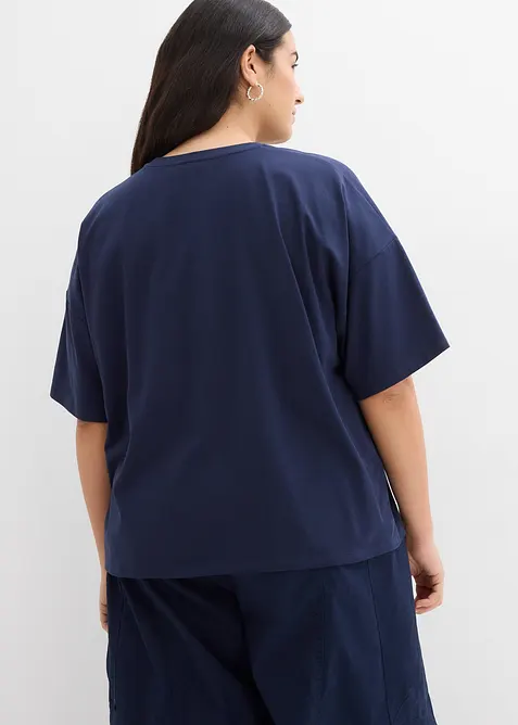 T-shirt av stretchig mix med ekologisk bomull, bonprix