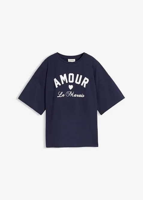 T-shirt av stretchig mix med ekologisk bomull, bonprix