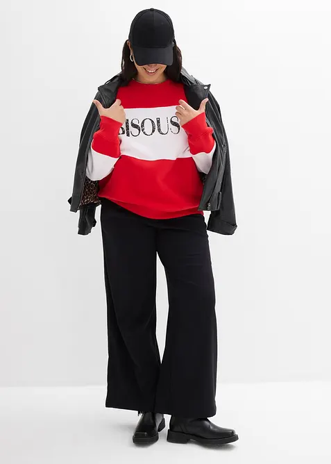 Oversizesweatshirt i mjuk bomullsmix, bonprix