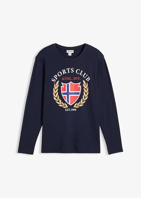 L&aring;ng&auml;rmad T-shirt i bomull, bonprix