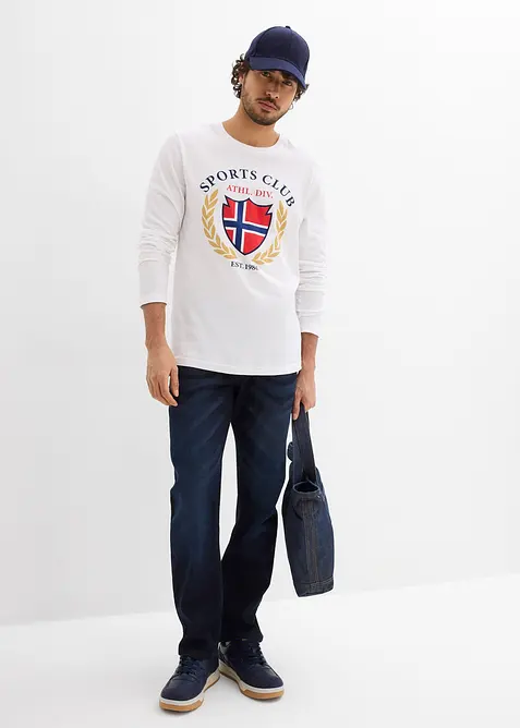 L&aring;ng&auml;rmad T-shirt i bomull, bonprix