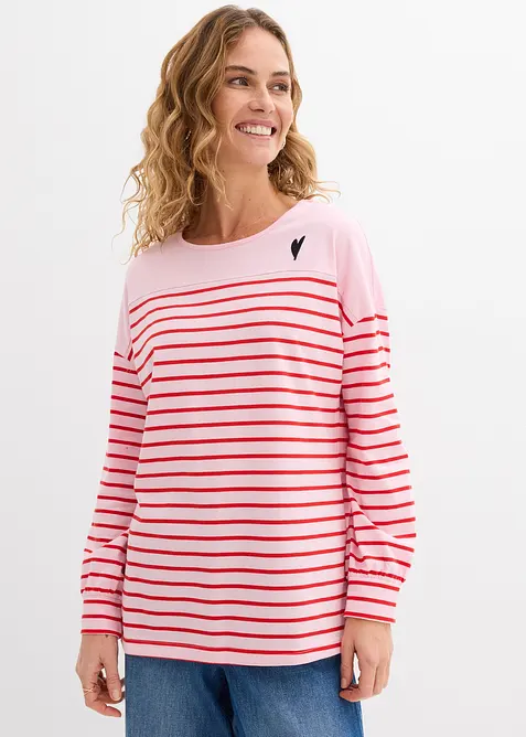 L&aring;ng&auml;rmad topp i ekologisk bomull, bonprix