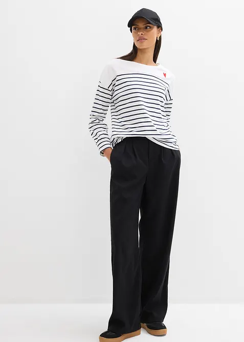 L&aring;ng&auml;rmad topp i ekologisk bomull, bonprix