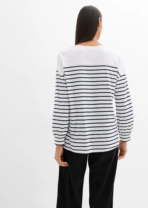 L&aring;ng&auml;rmad topp i ekologisk bomull, bonprix