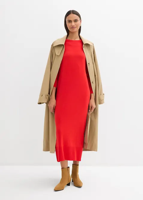 Ledig, mellanl&aring;ng kl&auml;nning i viskosmix, bonprix