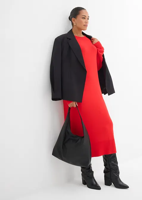 Ledig, mellanl&aring;ng kl&auml;nning i viskosmix, bonprix