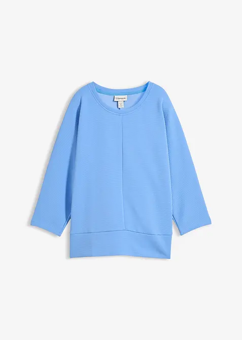 Sweatshirt av material med struktur, bonprix