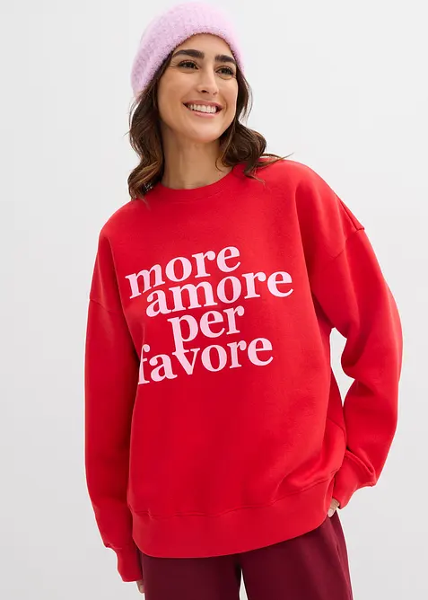 Oversizesweatshirt av bomullsmix, bonprix