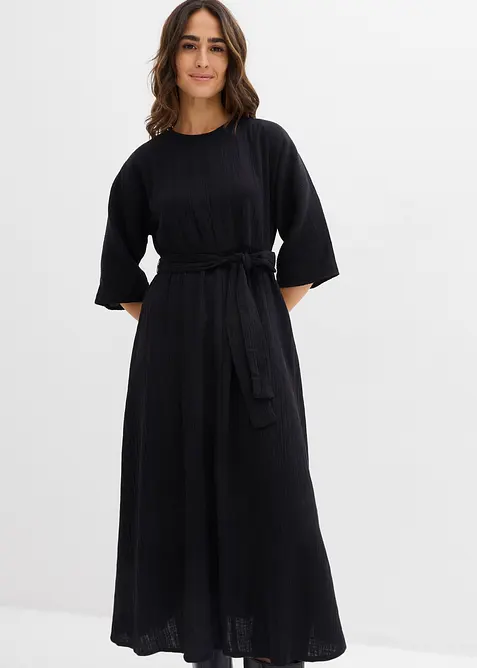 Mellanl&aring;ng kl&auml;nning i mjuk bomull, bonprix