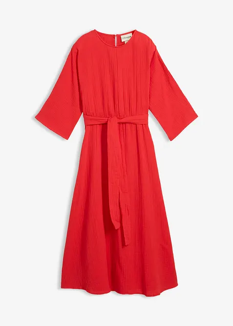 Mellanl&aring;ng kl&auml;nning i mjuk bomull, bonprix