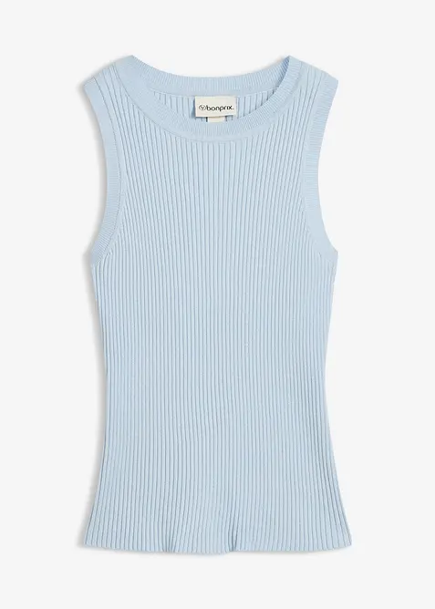 Stickat linne i viskosmix, bonprix