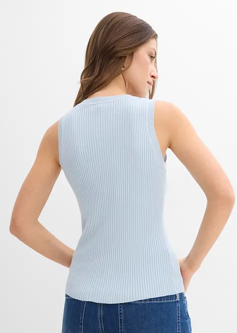 Stickat linne i viskosmix, bonprix