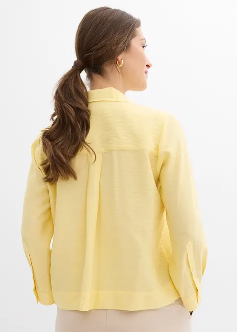 Blus i fyrkantig modell av viskosmix, bonprix