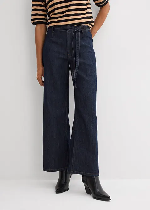 Wide Leg Jeans High Waist, cropped, bonprix