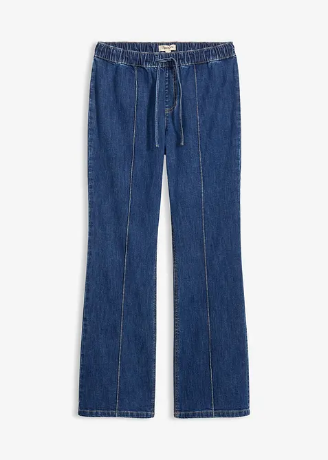 Bootcut-jeans Mid Waist med res&aring;rmidja, bonprix