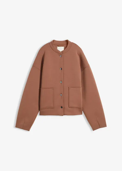 Bekv&auml;m blusjacka i stabil trik&aring;, bonprix