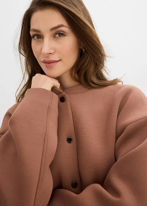 Bekv&auml;m blusjacka i stabil trik&aring;, bonprix