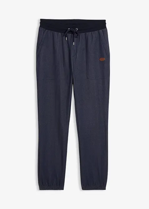 Joggingbyxa med denimlook, bonprix
