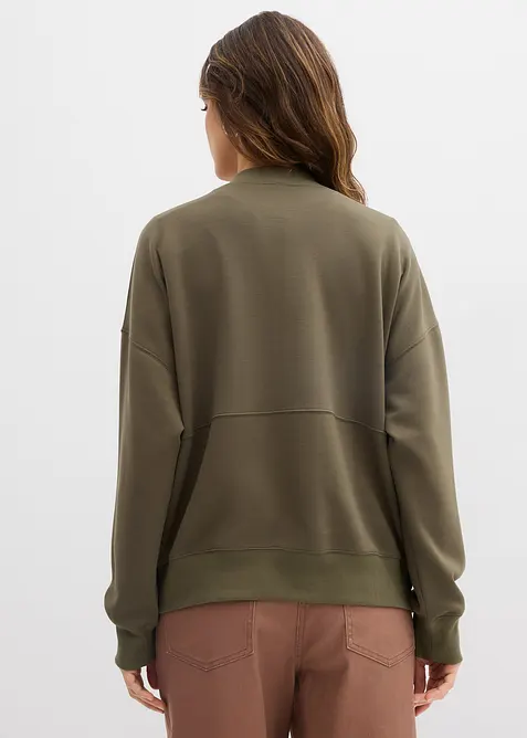 Sweatjacka i oversizemodell av stabil trik&aring;, bonprix