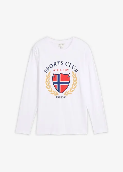 L&aring;ng&auml;rmad T-shirt i bomull, bonprix