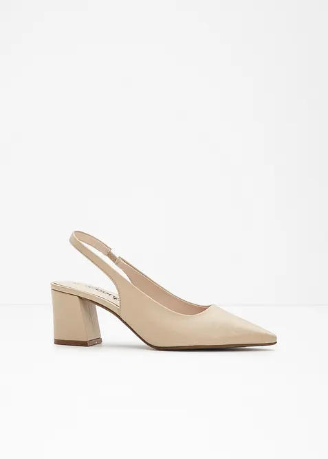 Slingbackpumps med blockklack, bonprix