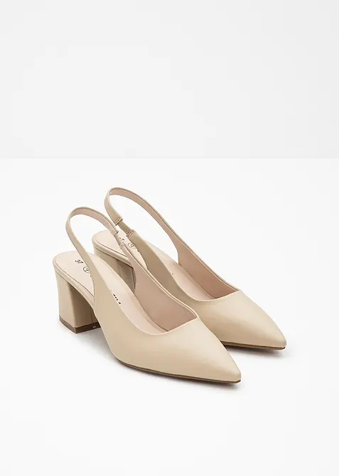 Slingbackpumps med blockklack, bonprix
