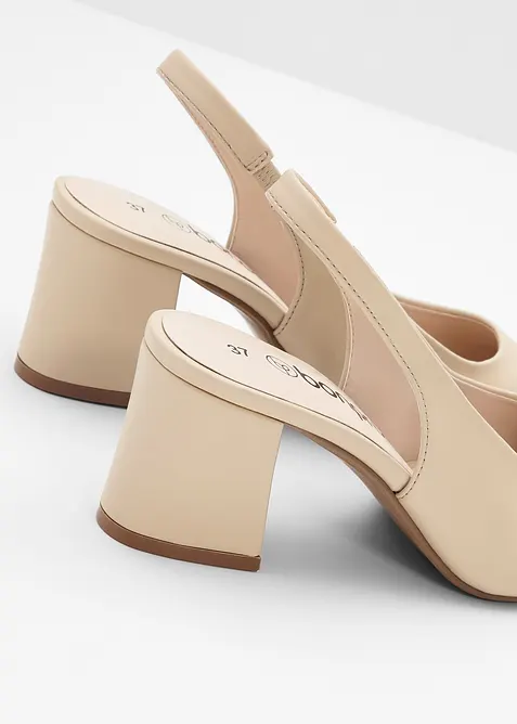 Slingbackpumps med blockklack, bonprix