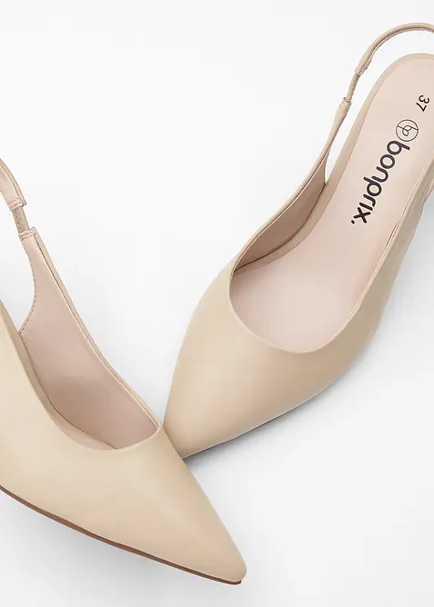 Slingbackpumps med blockklack, bonprix
