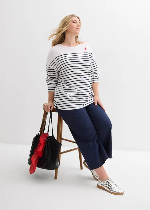 L&aring;ng&auml;rmad topp i ekologisk bomull, bonprix