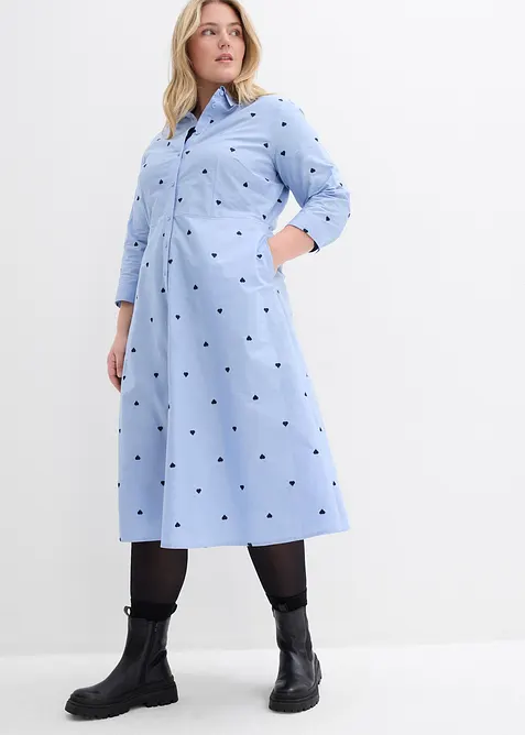 Skjortkl&auml;nning i ekologisk bomull, bonprix